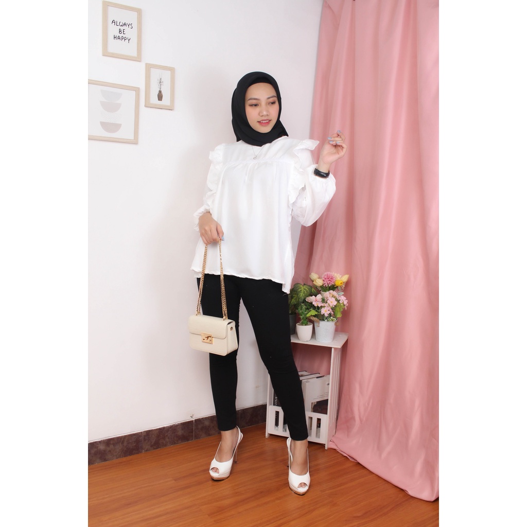 BEFAST - ZRX OOTD Blouse JEYA / SAKA BLOUSE / Blouse Wanita kekinian / Atasan Wanita Lengan Panjang / Blouse Polos Casual / Fashion Formal Wanita / Blouse Unik / Terbaru