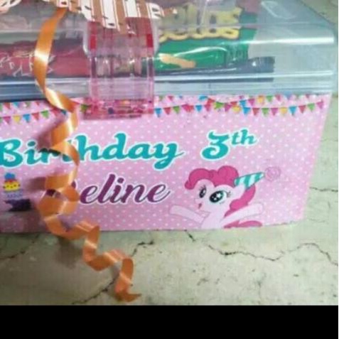 

Snack box Souvenir parcel ulang tahun kotak green live