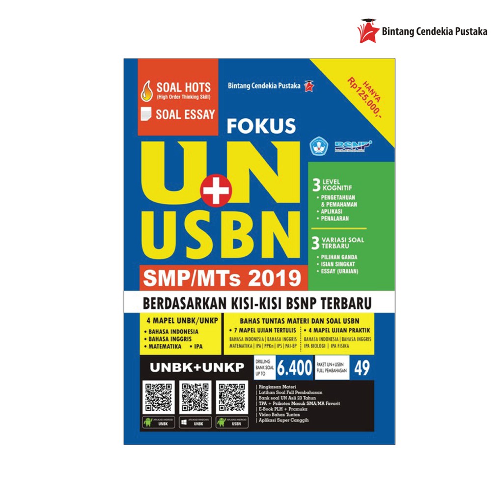 Buku Fokus UN+USBN SMP/MTs 2019 (Bintang Cendekia Pustaka)