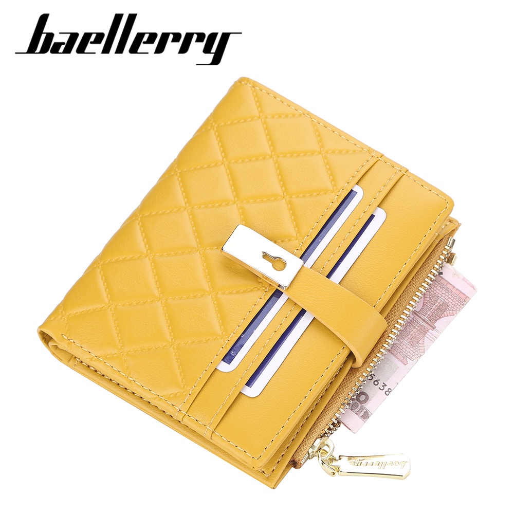 BAELLERRY NR085 Dompet Wanita Kecil Dompet Pendek Lipat Dompet Kartu Wanita Bahan Kulit PU Leather Premium WATCHKITE WKOS