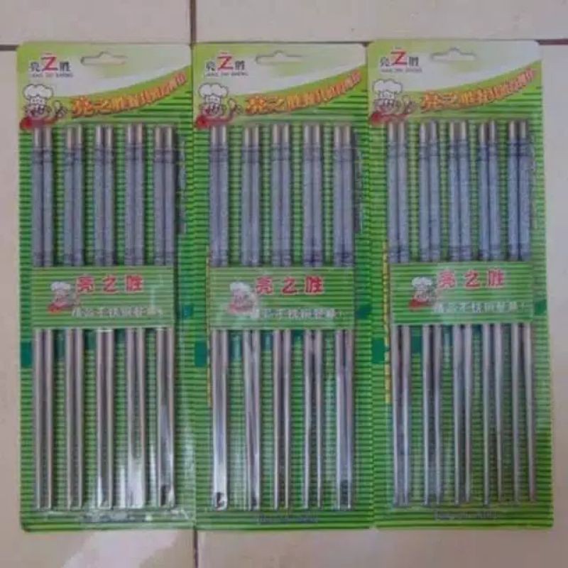 1 pack sumpit mie ayam stainless steel / sumpit korea