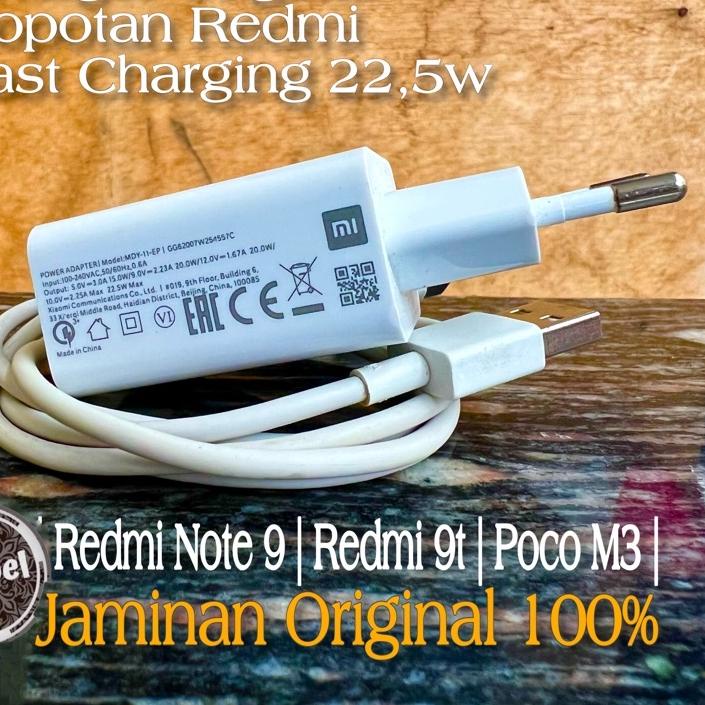Charger Second Ori Copotan Redmi Not 9 | Redmi 9t | Poco M3 | Fast Charging 22.5W 100% Original bawaan Hp