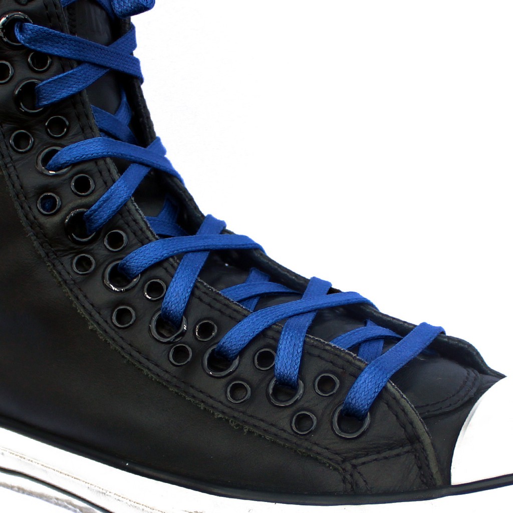 MR Shoelaces FT21 Endless Blue - Tali Sepatu Lilin 6-7mm Gepeng Flat Pipih (Waxed Laces)