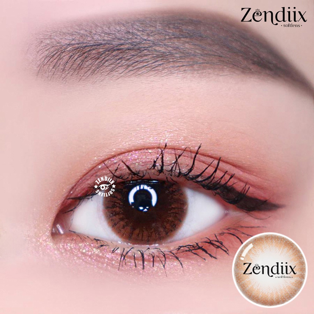 Softlens MINI SOMEDAY warna BROWN 14.2mm Normal Beda Minus