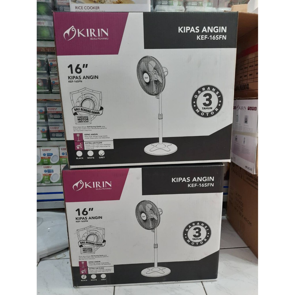 Kirin Stand Fan Kipas Angin Berdiri 16 Inch KEF-16SFN Motor Bearing 16&quot;