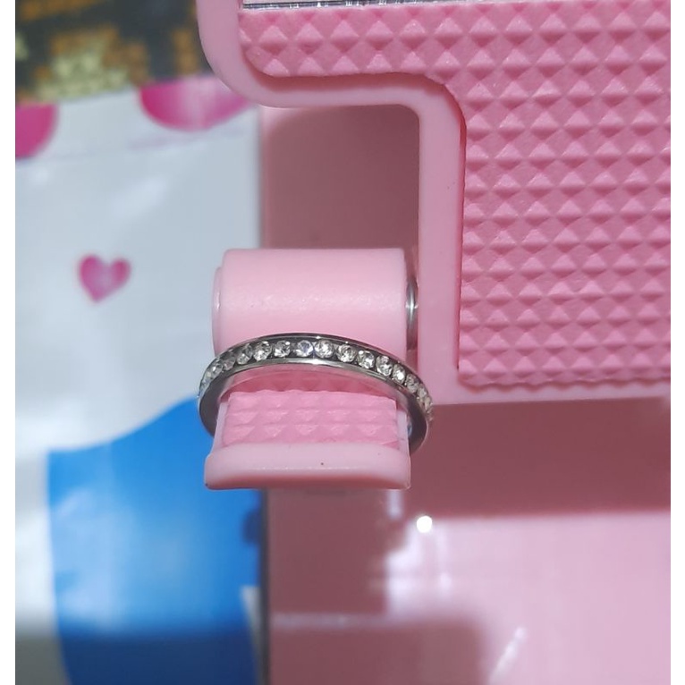 Cincin Titaium Permata Slim Untuk Wanita