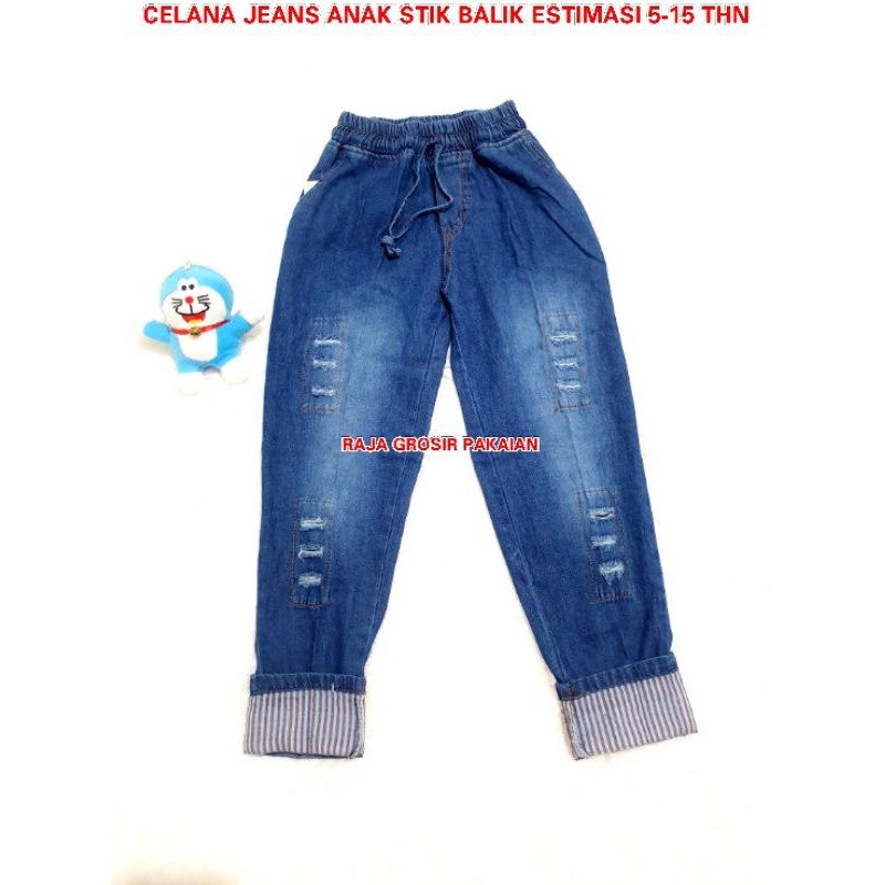 Celana Jeans Anak Stik Balik Premium Usia 5-15 Thn