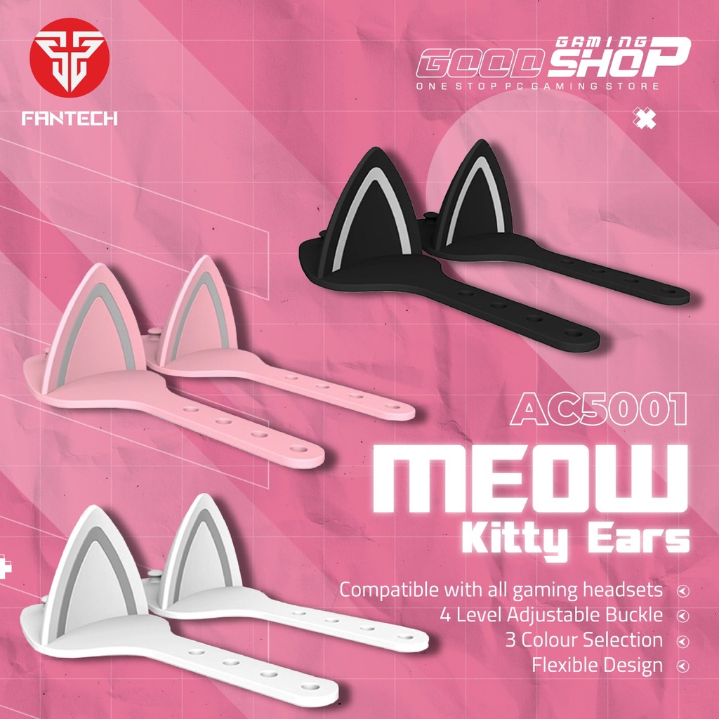 Fantech AC5001 MEOW Kitty Ears for Headset - Headset Accessories