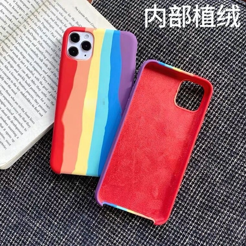 Soft Case Silikon Motif Pelangi Untuk IP 13 Pro Max 12 Pro Max IP11 IP11 Pro IP11 Pro Max 6 7 8 Plus X Xs XR Xs Max