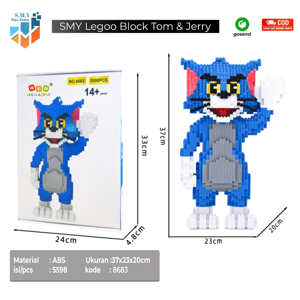 SMY  Nano Block Tom &amp; Jerry 8682-83 - Bricks Education  Nano Block / Mainan Balok 3D