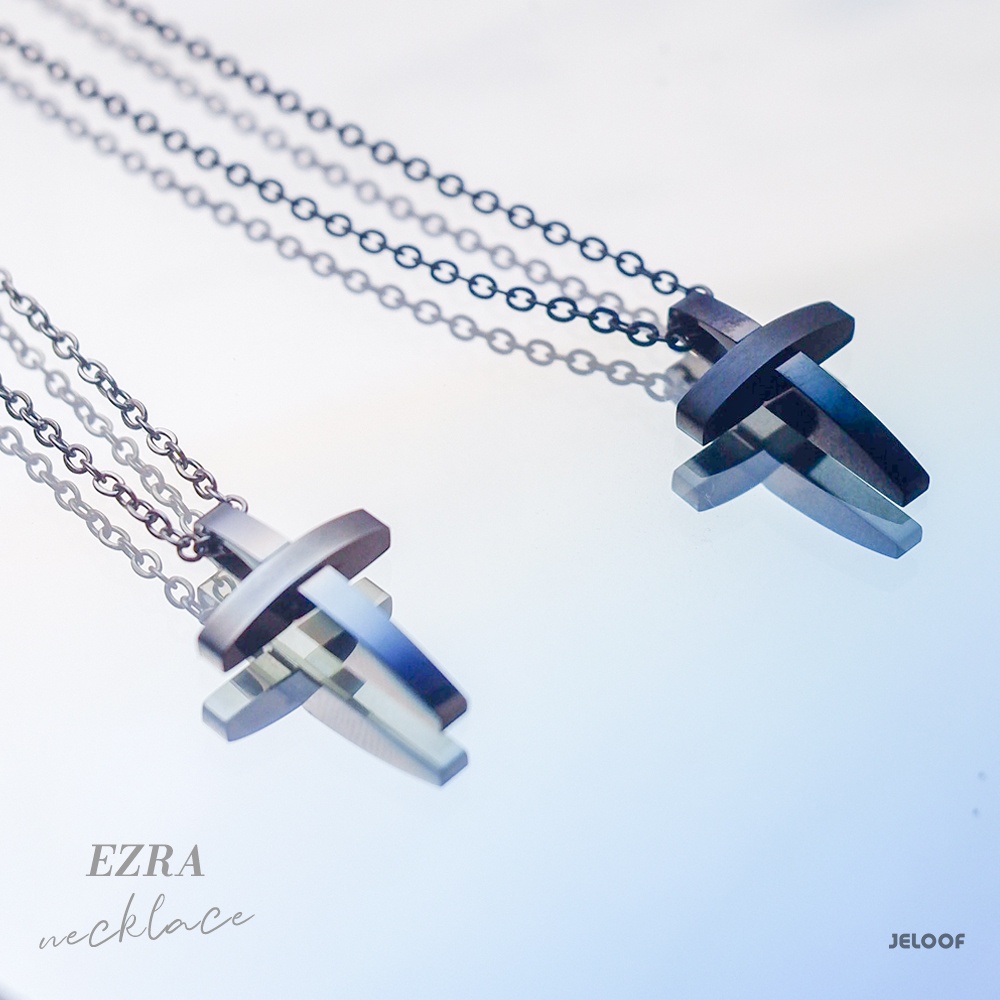 Jeloof Kalung Salib Ezra | Ezra Necklace Titanium Stainless Steel (Anti Karat)