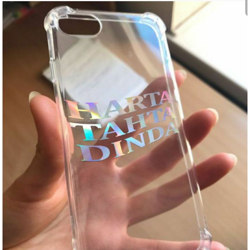 [silikon] hologram laser case harta tahta oppo vivo realme redmi samsung iphone asus zenfone