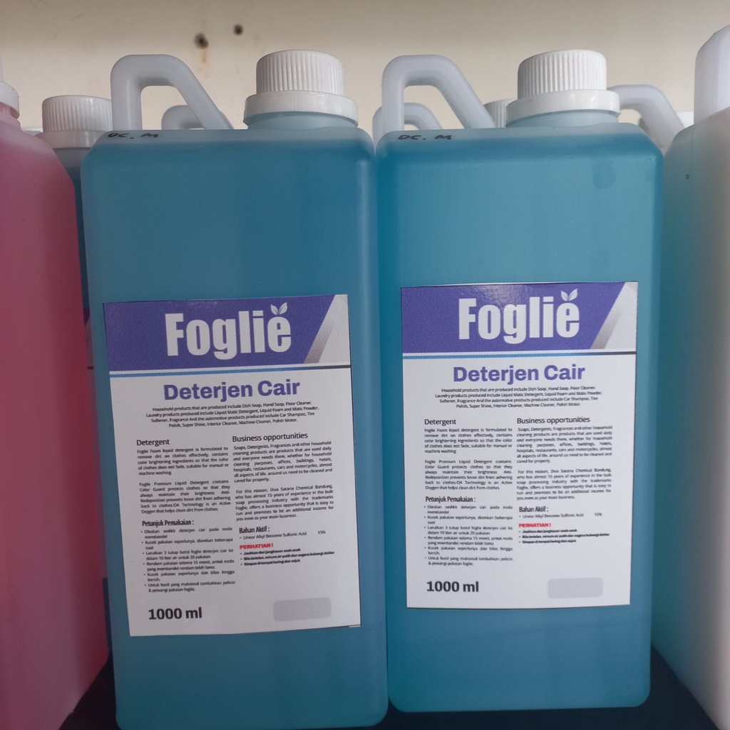 Deterjen Cair Laundry PREMIUM foam Liquid Detergent FOGLIE 1 Liter | Go Send Bandung / COD