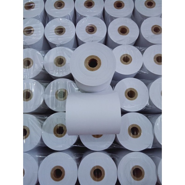 

klm KERTAS SETRUK HVS 1PLY 58x65mm untuk mesin Casio kalkulator paket 10 roll/10 pcs