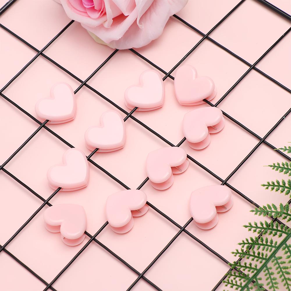 Nanas 10 /15 /20PCS Klip Pengikat Lucu Mini Warna Pink Plastik Catatan Surat Folder