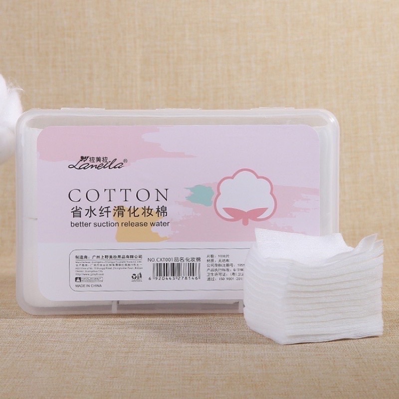LAMEILA Cotton Pad 100% ORIGINAL Kapas Toner Kapas Tipis Super Soft Cotton Pad Kapas Wajah Isi 1000 
