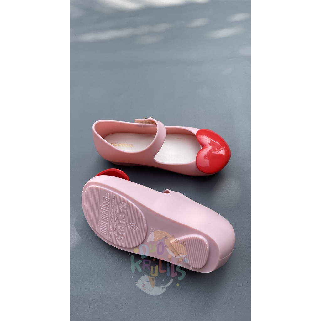 Sepatu sendal anak perempuan MOTIF HEART PINK import | DUO KRUCILS