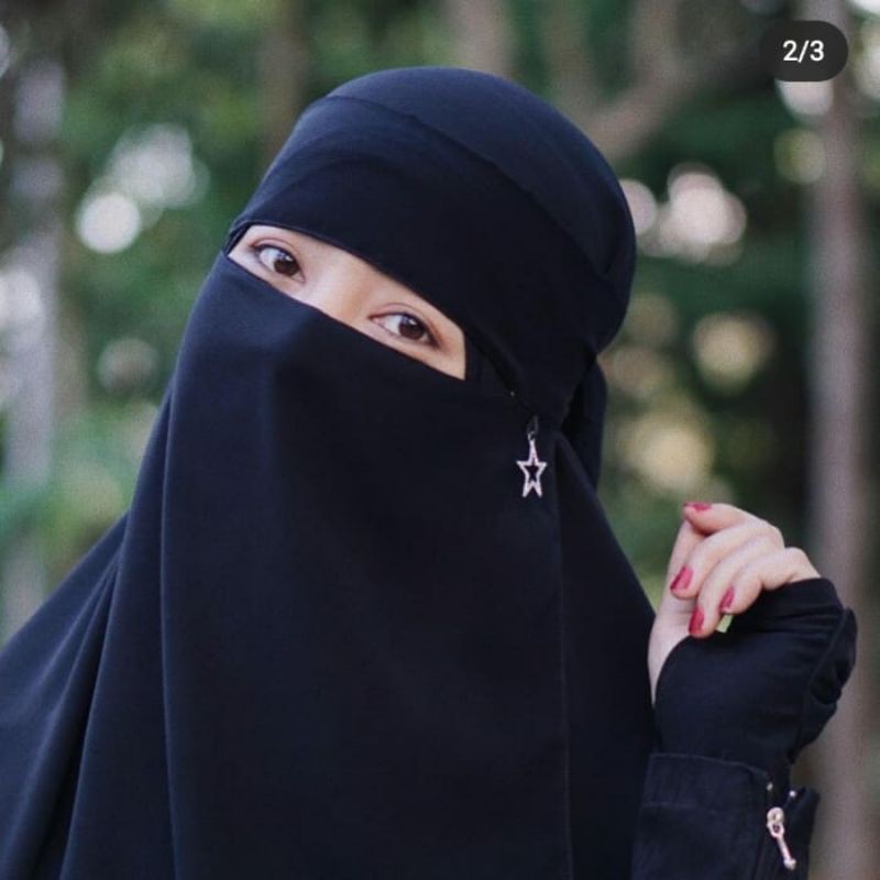 CADAR NIQOB BANDANA BANDUL BINTANG NIQAB MURAH