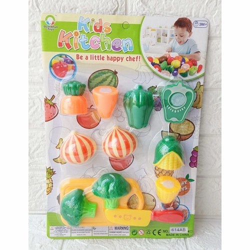 Mainan Sayur Potong Anak Pisau Sayur Sayuran Vegetables Dapur Dapuran