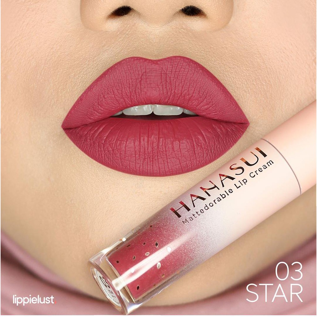 Hanasui Mattedorable Lip Cream | Matte Dorable LipCream Lipstick Cair Mate Hanasui | BOBA EDITION | TnT Beauty Shop-03 STAR