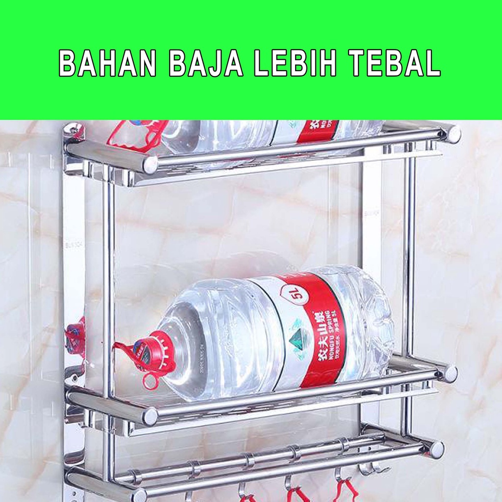 Rak Gantung 2 Tingkat / Rak Kamar Mandi / Rak Stainless / Rak Serbaguna