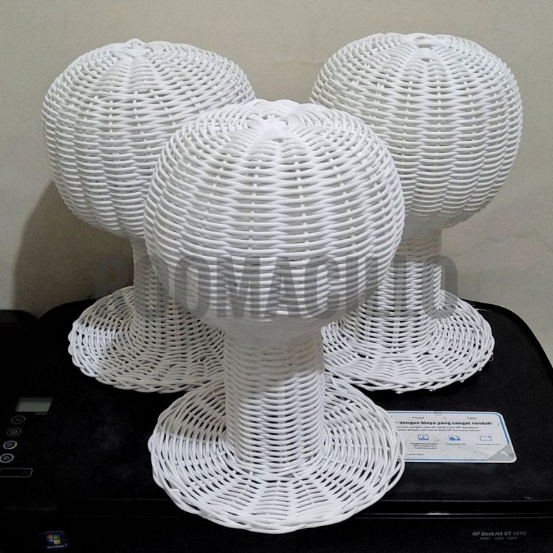 Manekin Kepala Rotan Plastik Display Headband Anak Dewasa