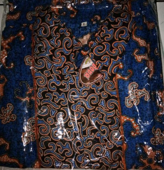 Bswart Batik Hrb026 Kenongo Hem Pendek Padi Pekalongan M L Xl Batik Pria Murah Modern Grosir