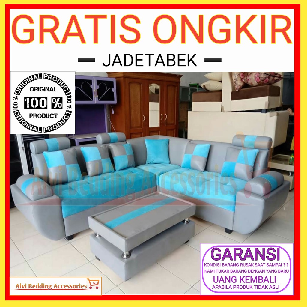 Sofa L K2M01 Meja Minimalis Sofabed Bangku Kursi Ruang Tamu Sofa bed Ruang Tengah L Putus