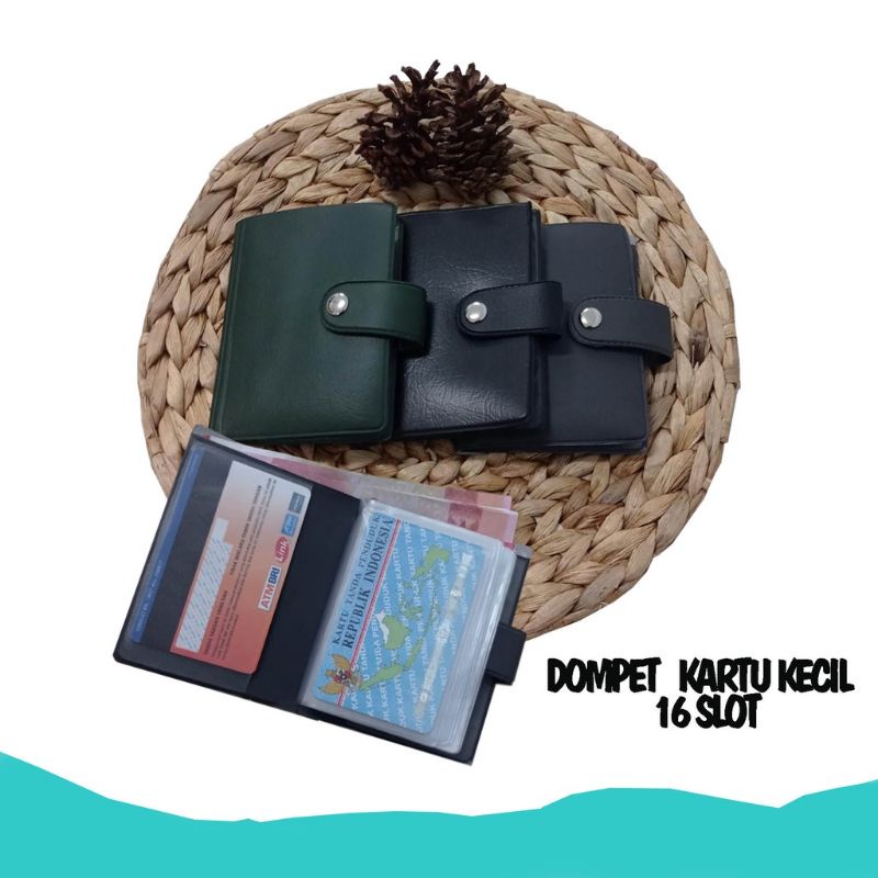 Dompet Kartu 16 slot dapat menampung 24 kartu atm ktp dan uang