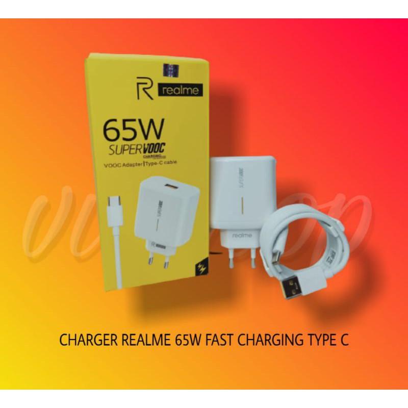 CHARGER REALME SUPER VOOC 65W TYPE-C ORIGINAL 100%