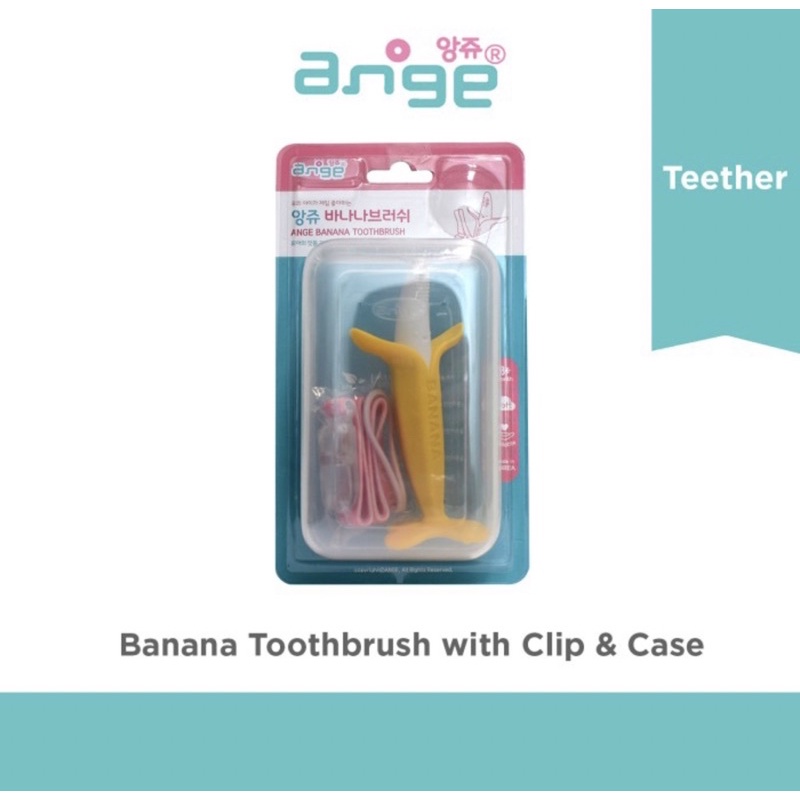 ANGE BIG BANANA Teether With Clip And Case - Gigitan bayi