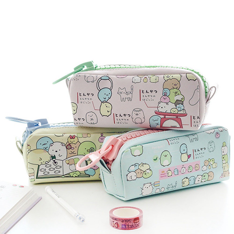 

Stationery Pencil Case with Big Zipper Cute Pencil Pouch Large Capacity Pen Bag for Student School O