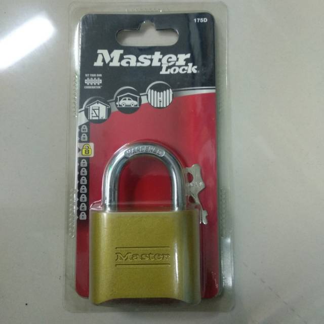 gembok masterlock 175d - padlock 50mm pakai kode - masterlock code