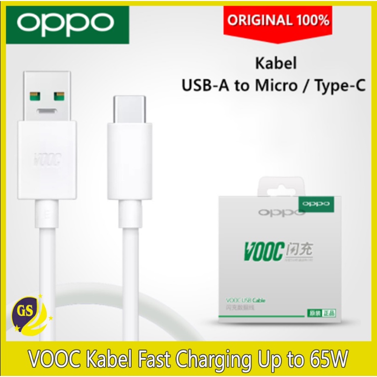 KABEL DATA OPPO VOOC 4A TYPE C FAST CHARGER CABLE TIPE C