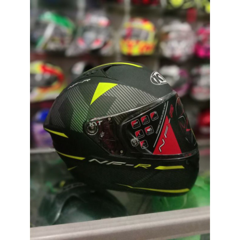 KYT NFR BLACK YELLOW #CARBON TERMURAH