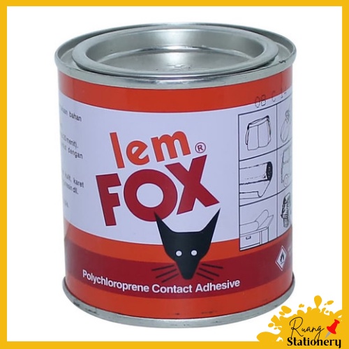 

FOX Lem Fox Tin Kaleng 70Gr / Lem Cair Untuk Karet / Kayu [1 Kaleng]