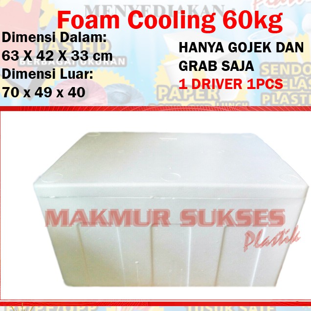 Styrofoam box / Sterofoam box / Cooler Box / Box Gabus / Stereofoam 60kg (Gosend/grabbike saja)