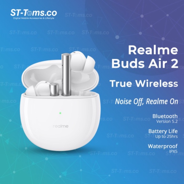 Jual Realme Buds Air 2 Earbuds Active Noice Cancellation - Putih Diskon