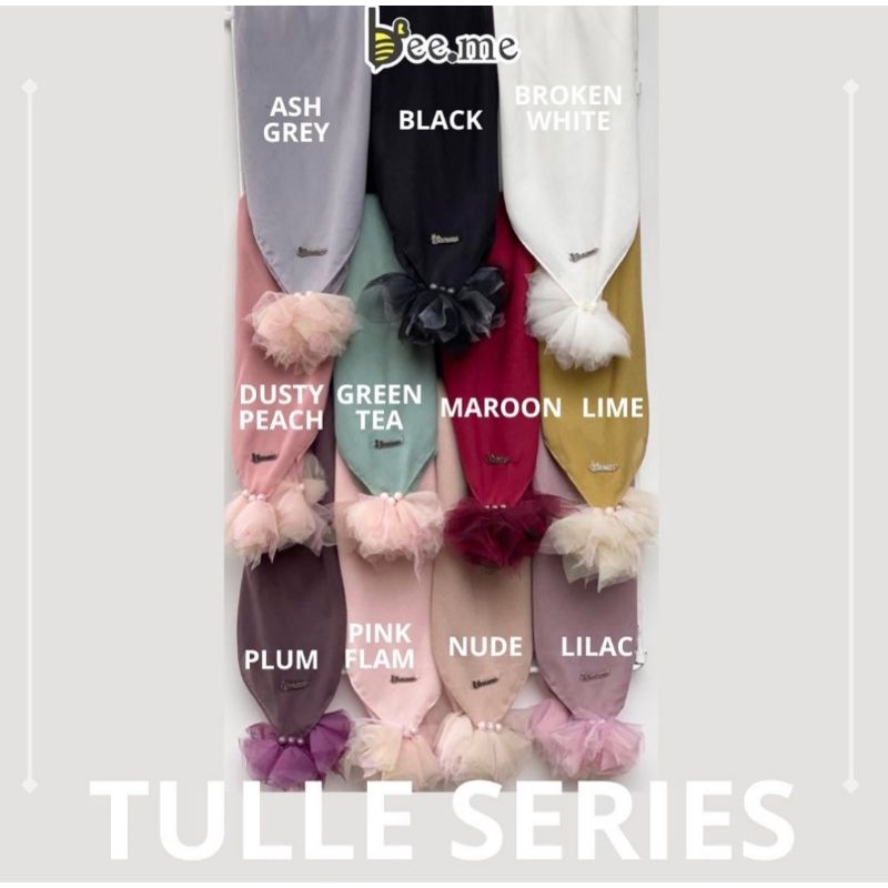 BEE ME TULLE SERIES | KERUDUNG VOAL SEGI EMPAT HIJAB