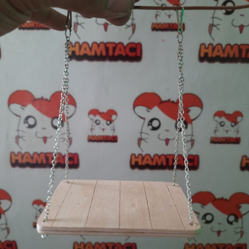 AYUNAN GANTUNG HAMSTER/GERBIL/HEWAN KECIL/WOODEN CRAFT BY HAMTACI