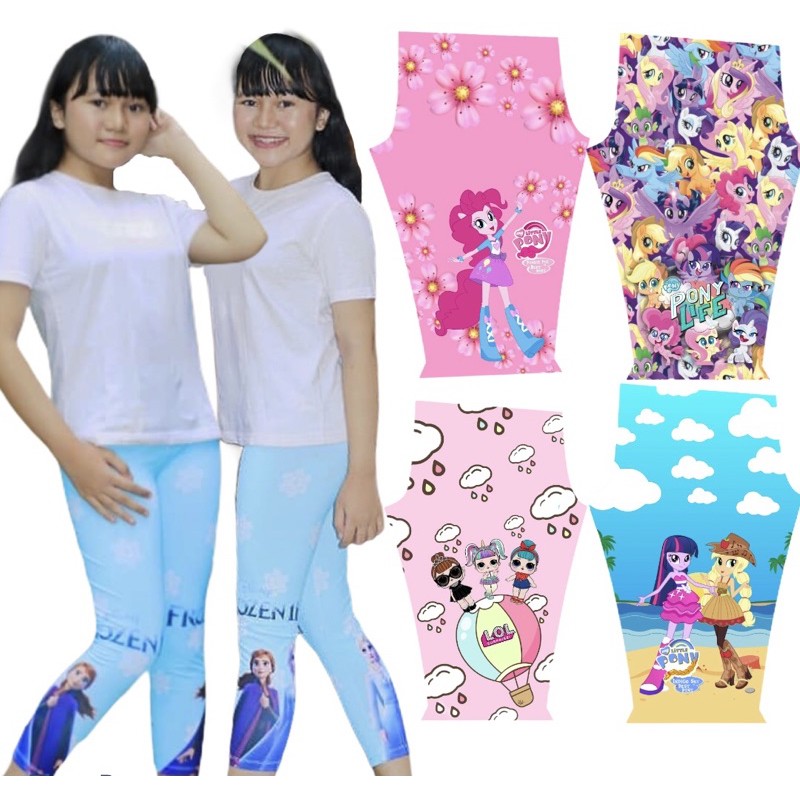 legging printing karakter lucu , legging anak , legging anak perempuan , legging lucu