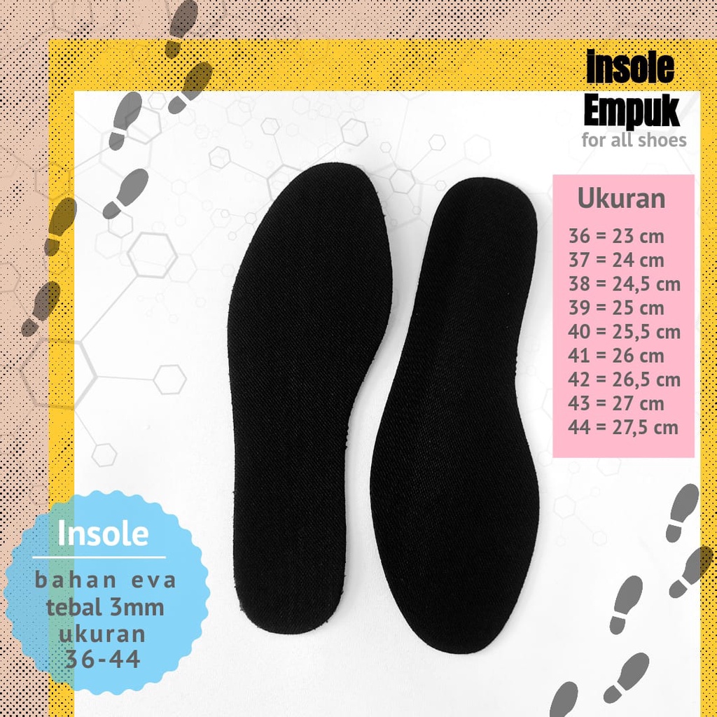 Insole Sepatu Tapak Dalam Sepatu Busa Untuk Sepatu Sneakers/Sepatu Olahraga