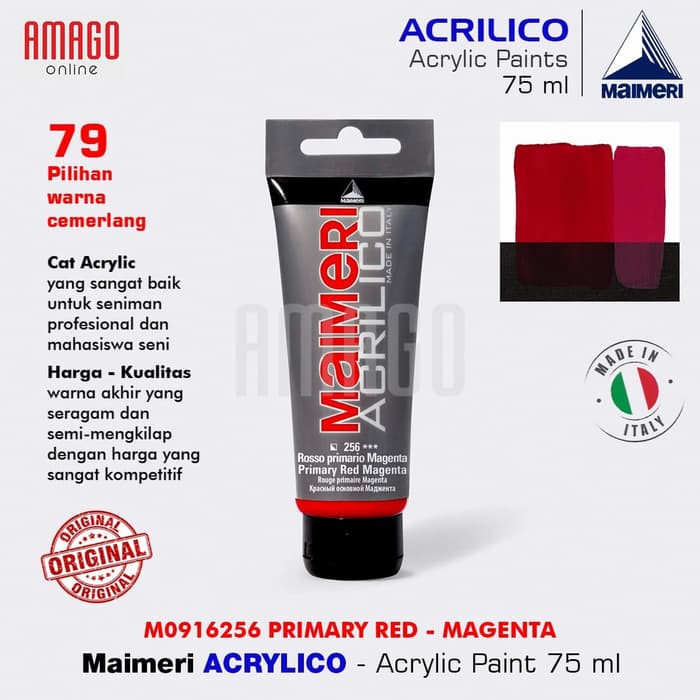 

MAIMERI Acrilico - Acrylic Paint - Primary Red Magenta -75ml- M0916256