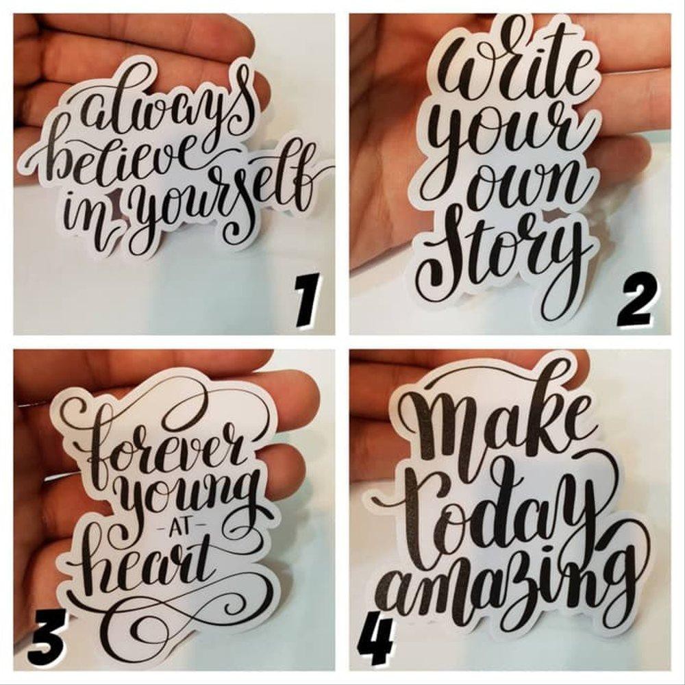 Promo Ready Sticker Quotes Kata Bijak Hitam Putih Beli Gratis 1