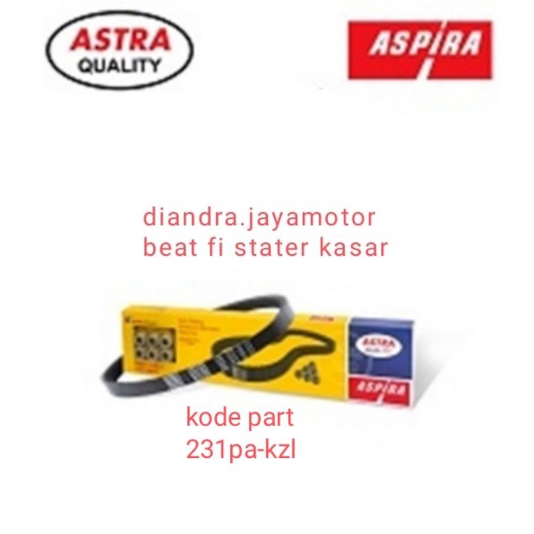 Vbelt plus roler Honda beat fi/Vario 110 fi merk Aspira by PT.astra otoparts