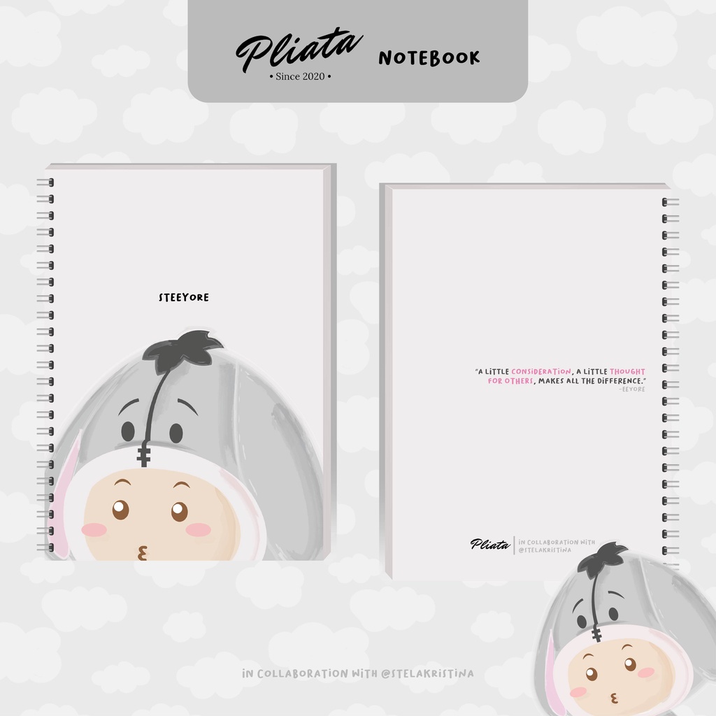 PLIATA NOTEBOOK SPIRAL - (PREMIUM DESIGN) Yoyor Series - Softcover Doft Aesthetic Book