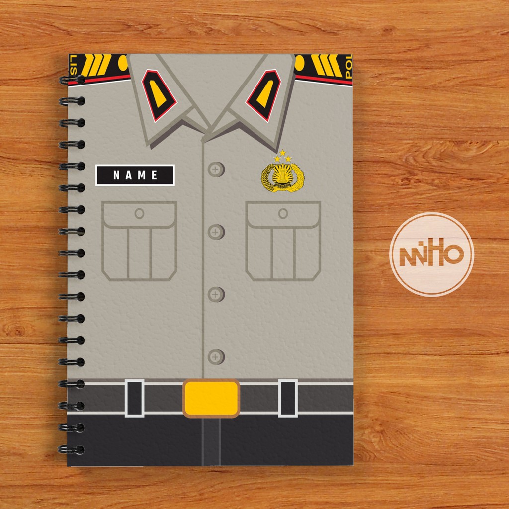 

Notebook Jilid Kawat Spiral Custom Polisi Kertas HVS / Hardcover / 60 lembar / Bergaris