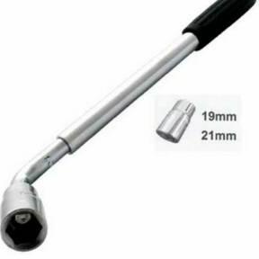 Terbagus.. KUNCI RODA BAN SERBAGUNA L BISA PANJANG PENDEK UK BAUT 19 & 21 / KUNCI L BAN MOBIL