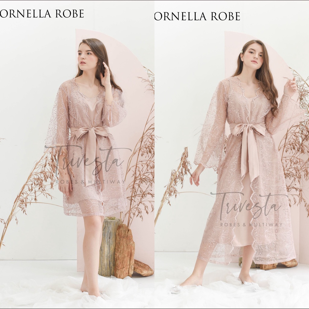 Ornella Robe- Blooming Collection - KIMONO ROBE PENGANTIN / BRIDESMAID