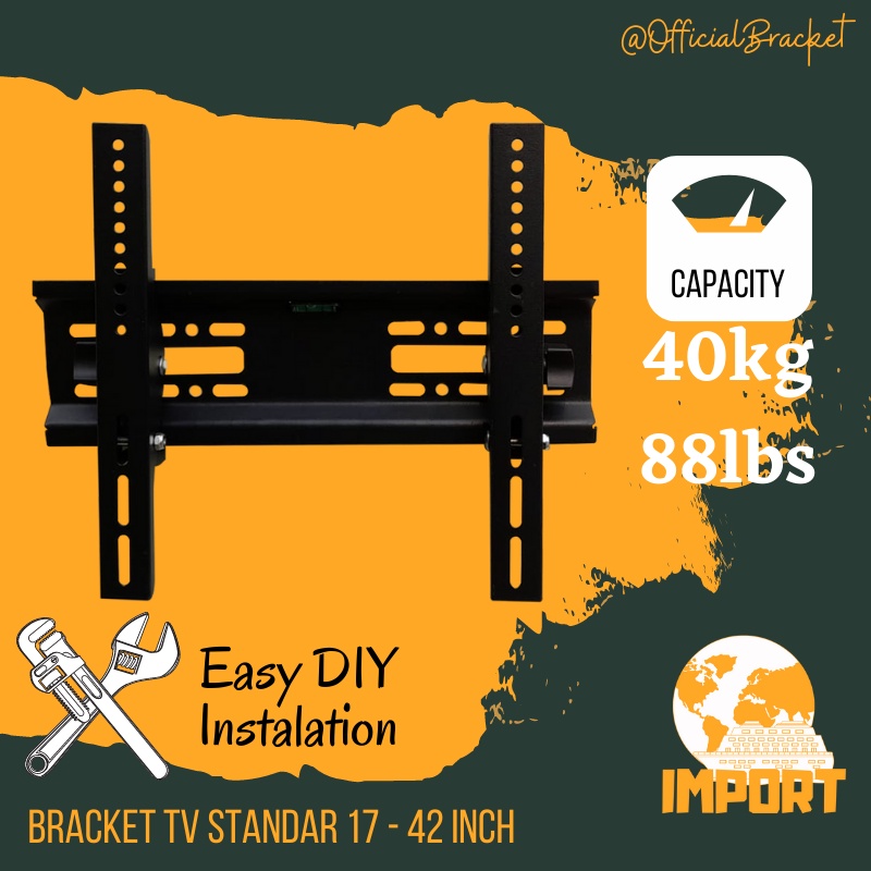 BRACKET TV UNIVERSAL PENOPANG TV LED LCD 10 Inch sampai 43 Inch